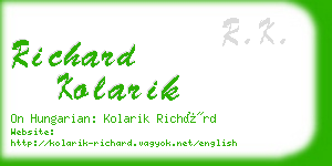 richard kolarik business card
